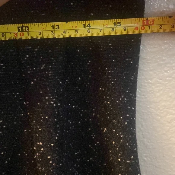 Old Navy Dress Sz L Black White Sleeveless Fit and Flare Textured Stretch Knit - Picture 5 of 10